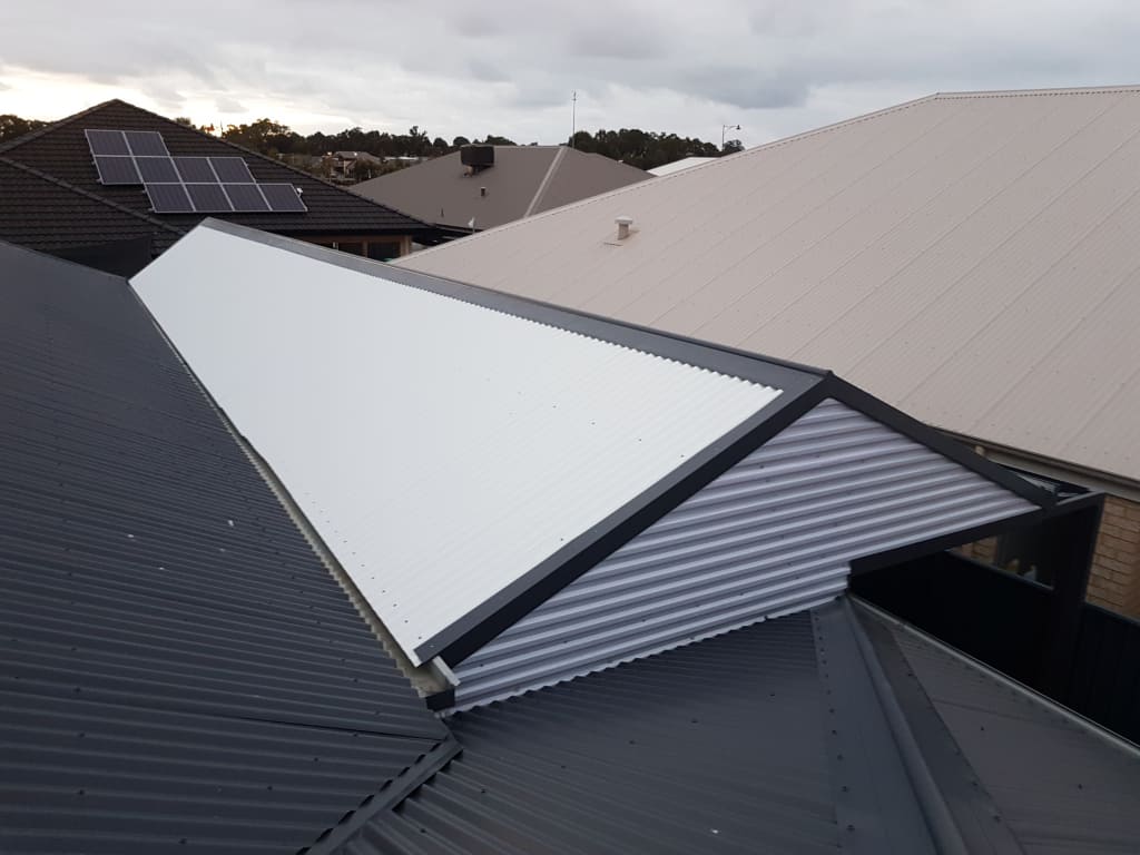 An example of a gable roof patio